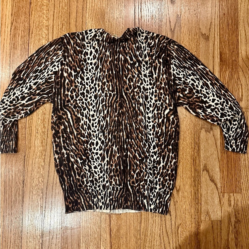 J. Crew Animal Print Knit Sweater
